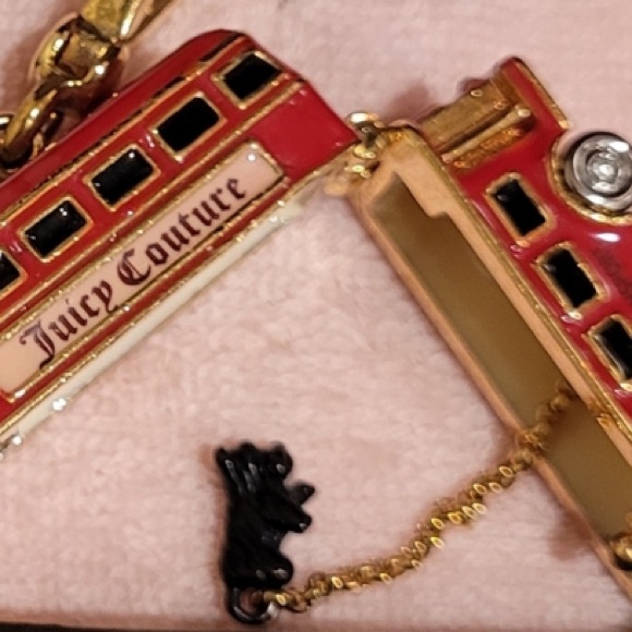 Juicy Couture Red Double Decker London Bus Terrier Scottie Yorkie - Picture 6 of 6